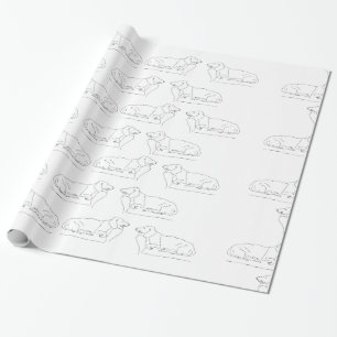 Papier Cadeau Dormir Daschund Chien