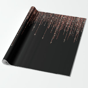 Papier Cadeau Dory Rose Noire Gold Sparkly Glitter Fringe