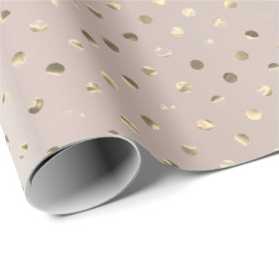Papier Cadeau Dots de Confetti Foxier Doré Métallurgique Pearly 