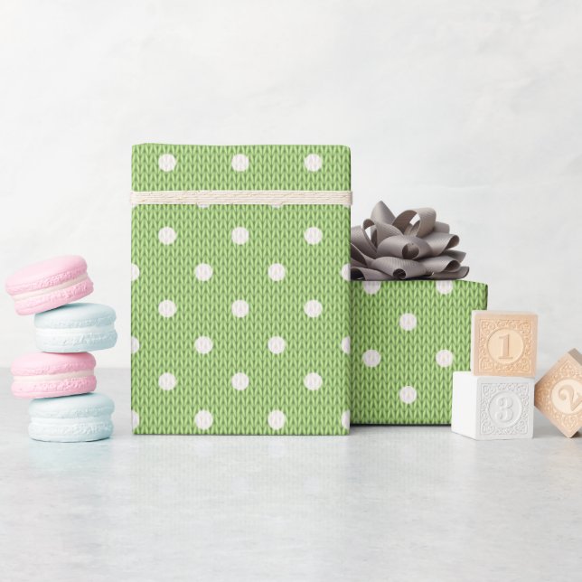 Papier Cadeau Dotty Delight Green (Baby Shower)