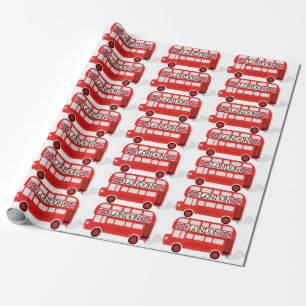 Papier Cadeau Double Decker de Londres