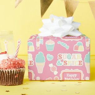 Papier Cadeau Douces choses personnalisées Anniversaire