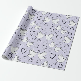 Papier Cadeau Douces Colombes de Mariage pour Défilé de Fiançail