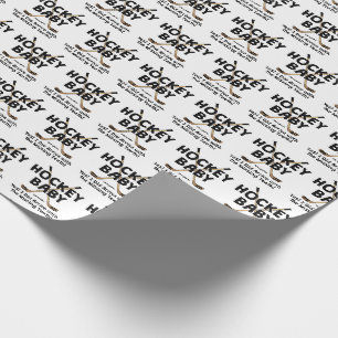Papier Cadeau Douche de bâtons de hockey de bébé d'hockey