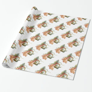 PAPIER CADEAU DOUCHE DE FILLE BÉBÉ ROSE ROSE BLANC