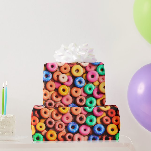 Papier Cadeau Doughnut (Cadeaux de fête)