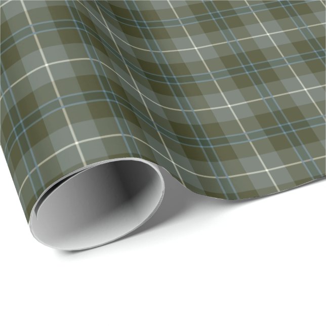 Papier Cadeau Douglas Clan Patiné Tartan (Coin rond)