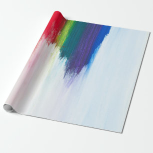 Papier Cadeau Douleur abstraite jaune, orange, rouge, verte et b