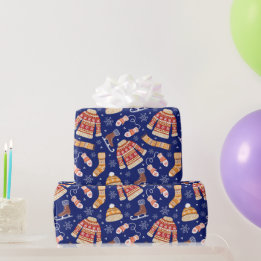 Papier Cadeau Doux de Noël moche Météo Marine d'hiver