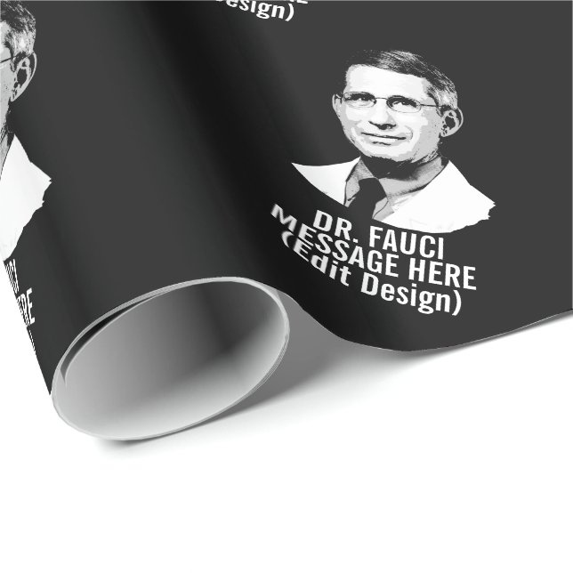 Papier Cadeau DR FAUCI personnalisé (Coin rond)