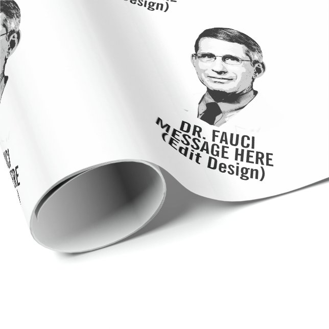 Papier Cadeau DR FAUCI personnalisé (Coin rond)