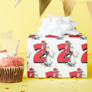 Papier Cadeau Dr. Seuss - Caractères ANNIVERSAIRE DE ENFANT
