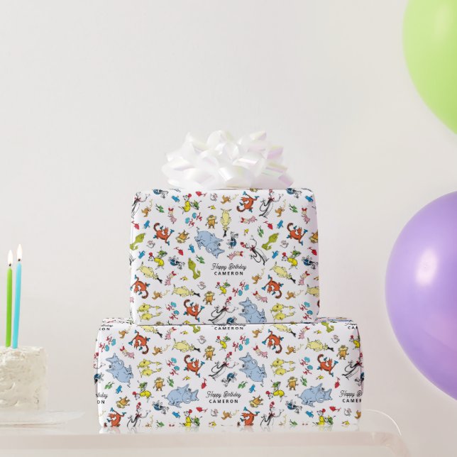 Papier Cadeau Dr. Seuss Character Confetti | ANNIVERSAIRE DE ENF (Cadeaux de fête)