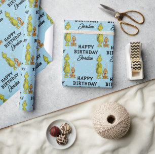 Papier Cadeau Dr. Seuss Grinch Hiver Anniversaire