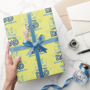 Papier Cadeau Dr Seuss   Je t'aime Papa partout
