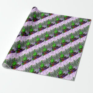 Papier Cadeau Dragon avec une amas des présents