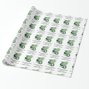 Papier Cadeau Dragon et sa colère Shakespeare King Lear Dessin