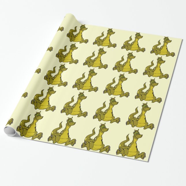 Papier Cadeau Dragon maladroit (Déroulé)