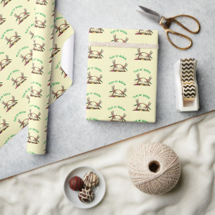 Papier Cadeau Dragonflies Sur Le Panier De Fleurs Personnalisé