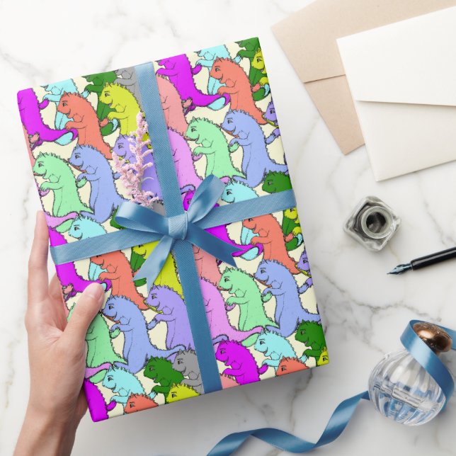 Papier Cadeau Dragons amicaux (Cadeaux)