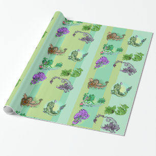 Papier Cadeau Dragons du jardin Little Herb