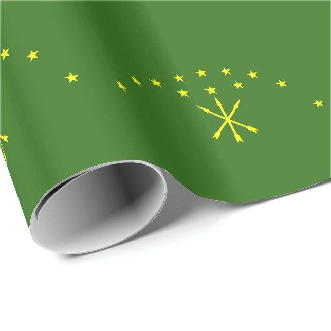 Papier Cadeau Drapeau Adygea patriotique (Coin rond)