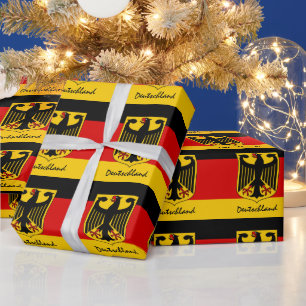 Papier Cadeau Drapeau allemand, Aigle & Allemagne cadeaux /fans