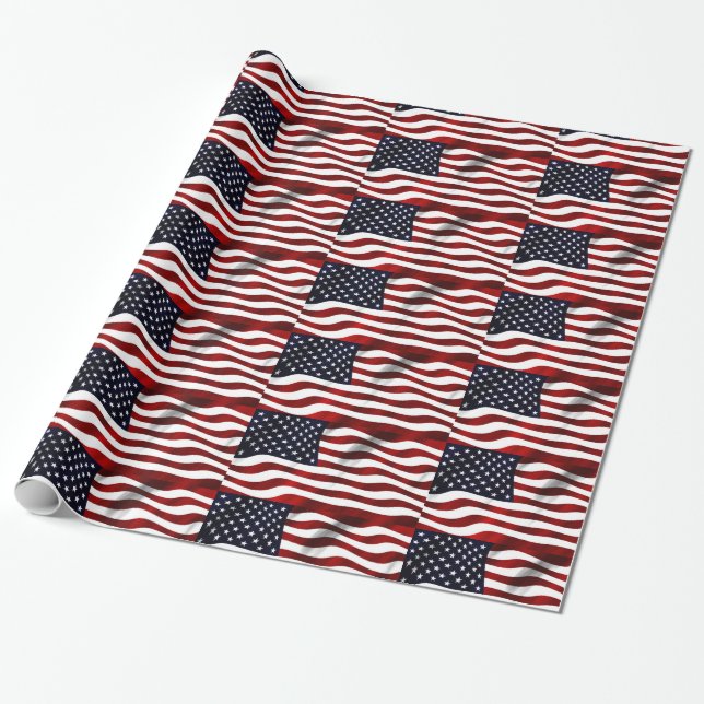 Papier Cadeau Drapeau américain (Déroulé)