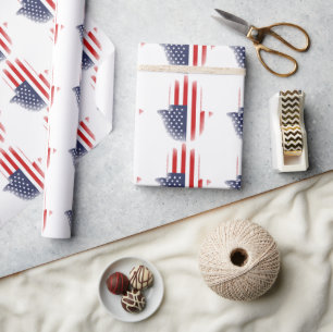 Papier Cadeau Drapeau américain
