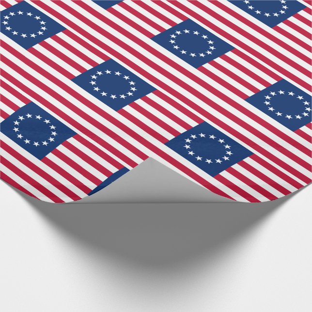 Papier Cadeau Drapeau américain Betsy Ross (Coin)