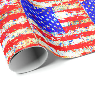 Papier Cadeau Drapeau américain Grunge