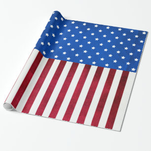 Papier Cadeau Drapeau américain Stars and Stripes par Shirley Ta