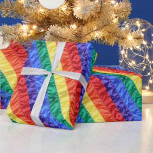 Papier Cadeau Drapeau arc-en-ciel gay pride bandes arc-en-ciel L
