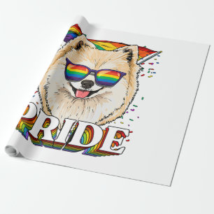 Papier Cadeau Drapeau arc-en-ciel LGBT Pomeranian Gay pride