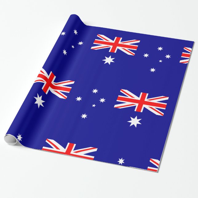 Papier Cadeau Drapeau australien (Déroulé)