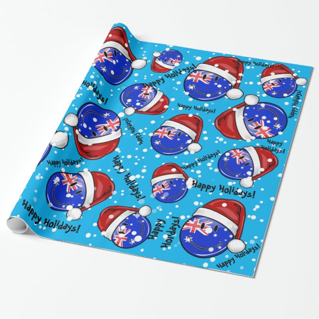 Papier Cadeau Drapeau australien de sourire de style d'Auzzie de (Déroulé)