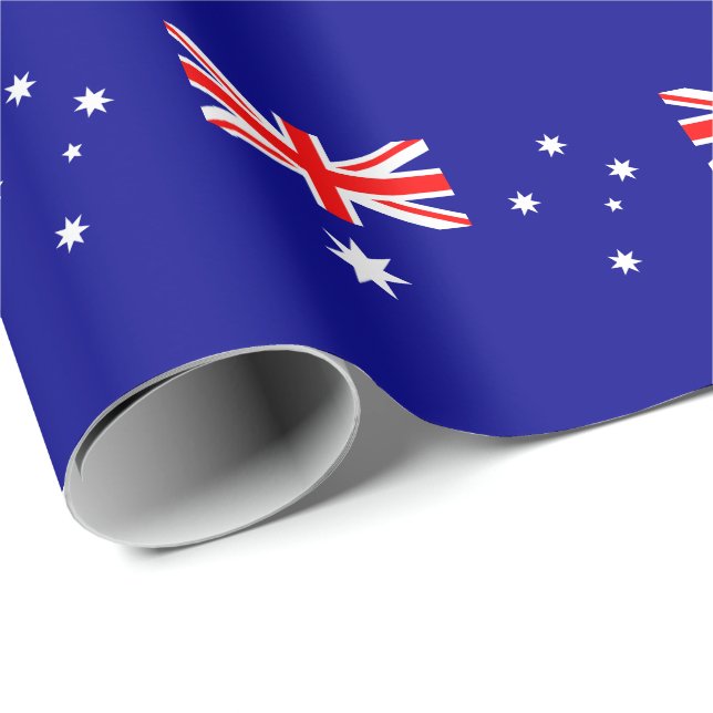 Papier Cadeau Drapeau australien patriotique (Coin rond)