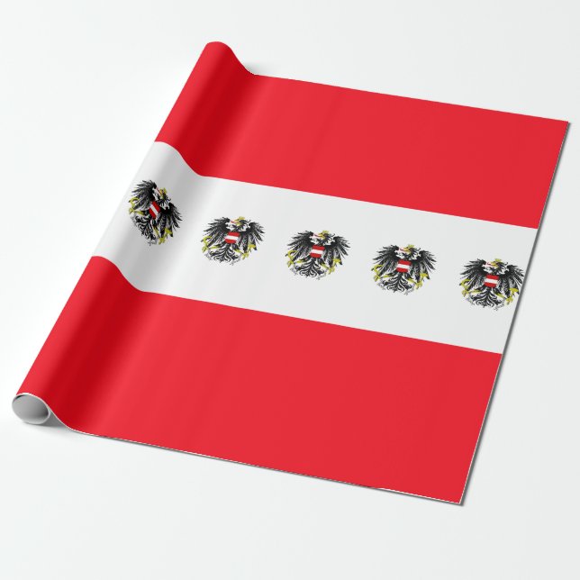 Papier Cadeau Drapeau autrichien (Déroulé)
