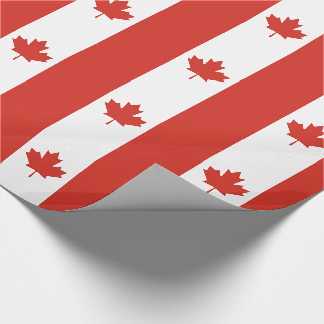 Papier Cadeau Drapeau canadien patriotique (Coin)
