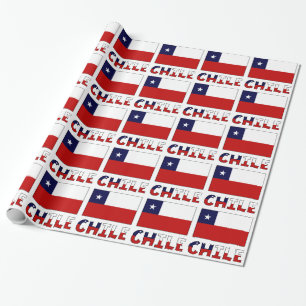 Papier Cadeau Drapeau chilien et Chili