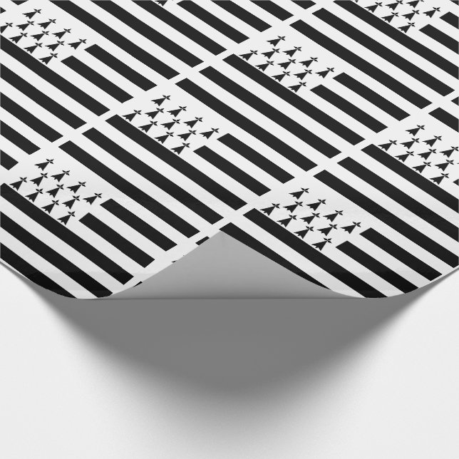 Papier Cadeau Drapeau de Bretagne patriotique (Coin)