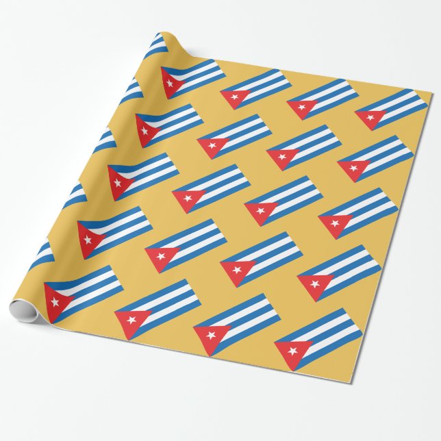 Papier Cadeau Drapeau de Cuba coque ipad (Déroulé)