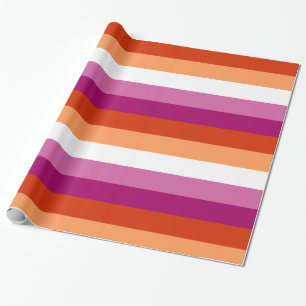 Papier Cadeau Drapeau de fierté lesbienne LGBTQ