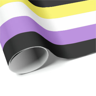 Papier Cadeau Drapeau de fierté non binaire