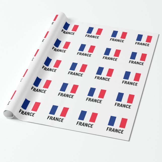 Papier Cadeau Drapeau de France (Déroulé)