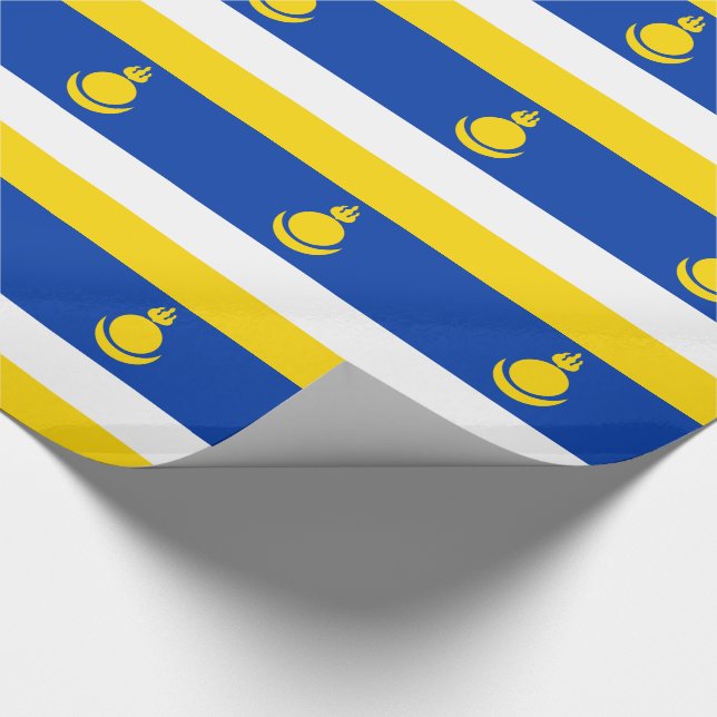 Papier Cadeau Drapeau de la Buryatia patriotique (Coin)