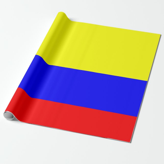 Papier Cadeau Drapeau de la Colombie (Déroulé)