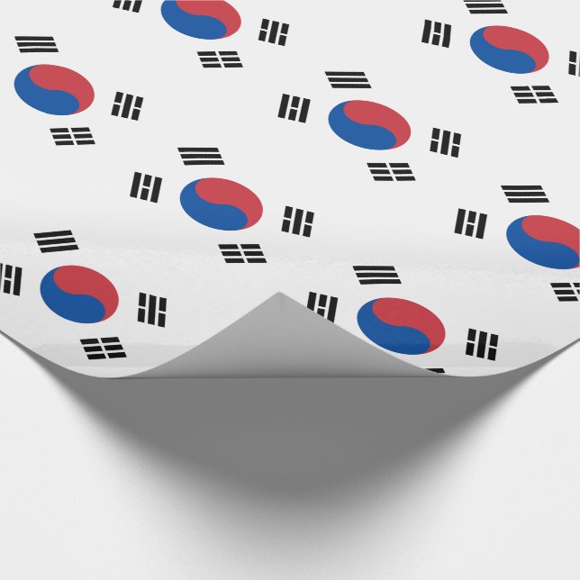 Papier Cadeau Drapeau de la Corée du Sud (Coin)