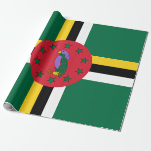 Papier Cadeau Drapeau de la Dominique