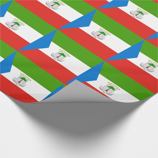 Papier Cadeau Drapeau de la Guinée équatoriale (Coin)